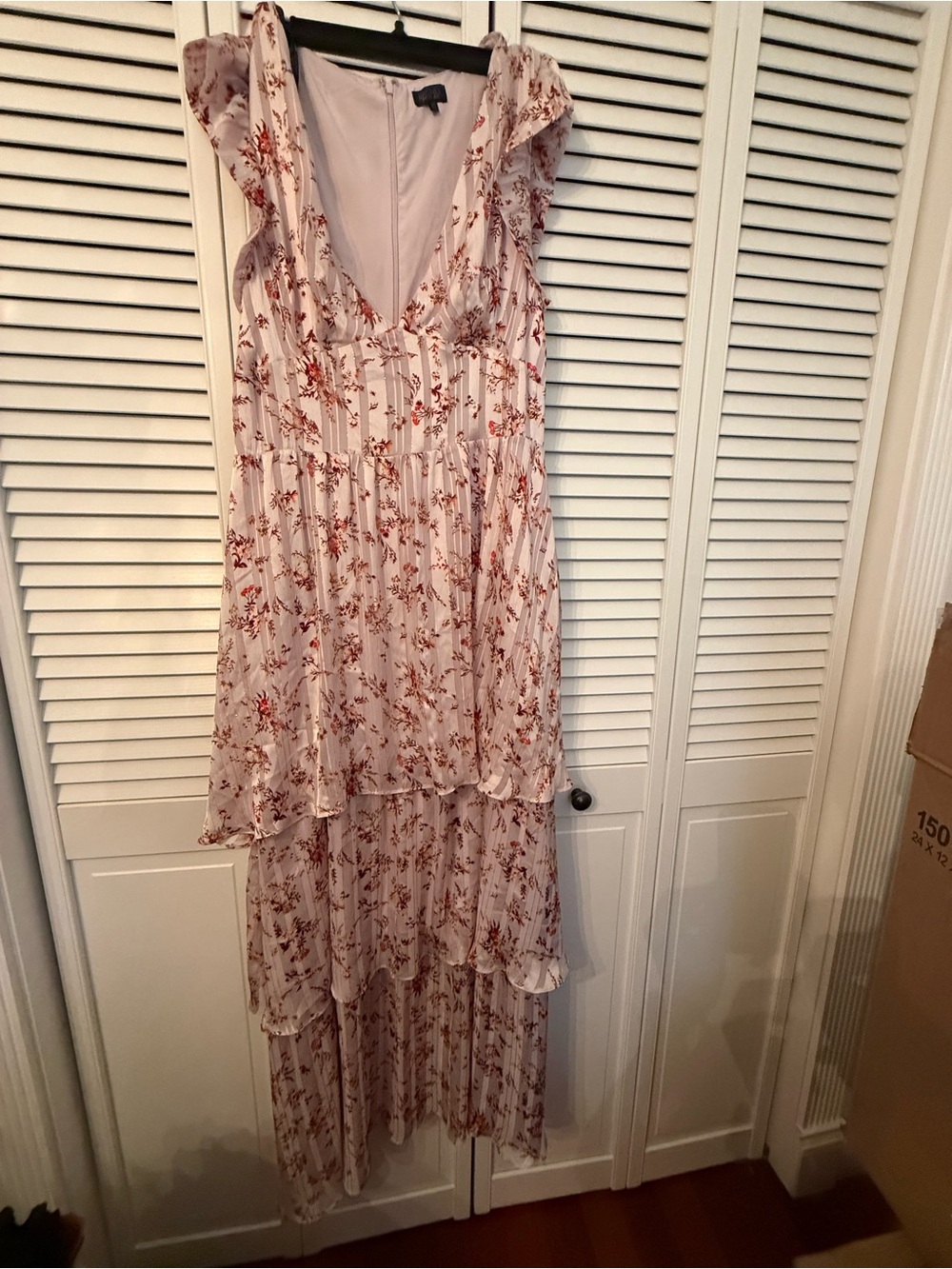 RACHEL Rachel Roy pink  Maxi Dress with Rust Floral Print size14